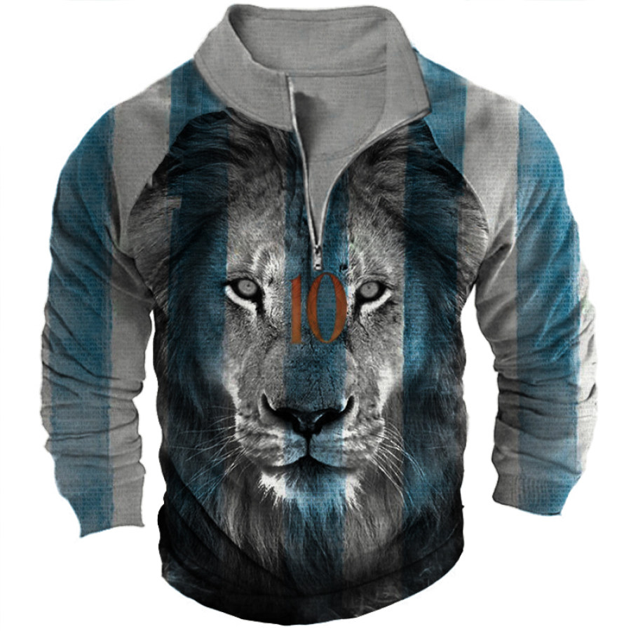 

Men's Argentina Lion World Cup Zip Neck Print Sweatshirt