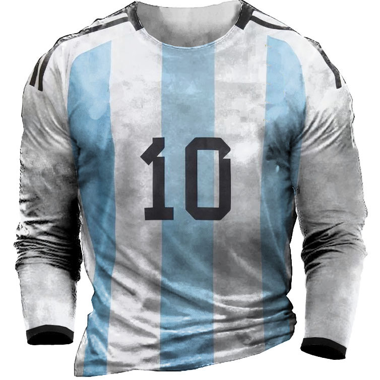 Argentina No. 10 Jersey Chic Men's Long Sleeve T-shirt