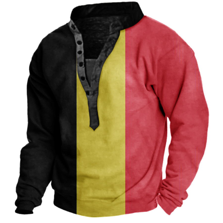 

Men's Vintage World Cup Print Long Sleeve T-Shirt