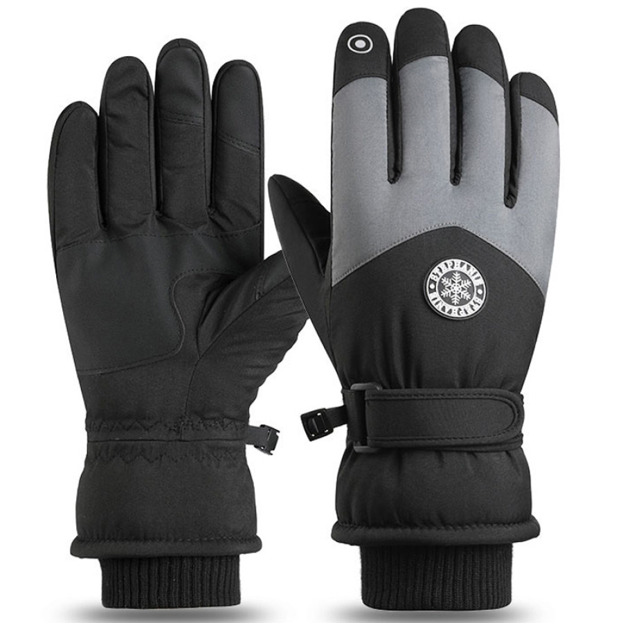 

Men And Women's Style Fleece Warm And Thick Windproof Waterproof Gloves