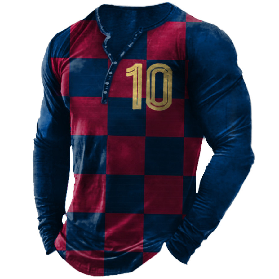 

Men's 2022 World Cup Soccer Uniform Henley Collar T-Shirt