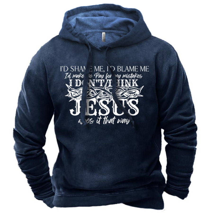 

Men's Jesus Does It That Way Fun Print Hoodie