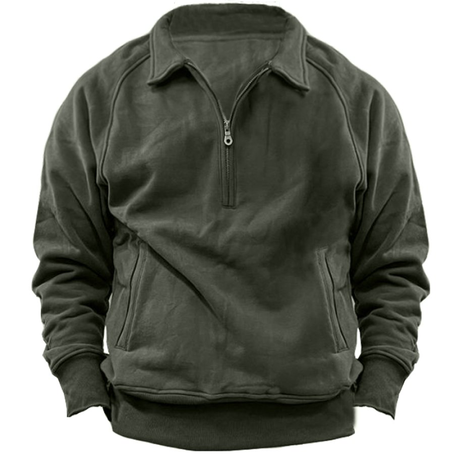 

Men's Multi-pocket Thickened Retro Sweatshirt