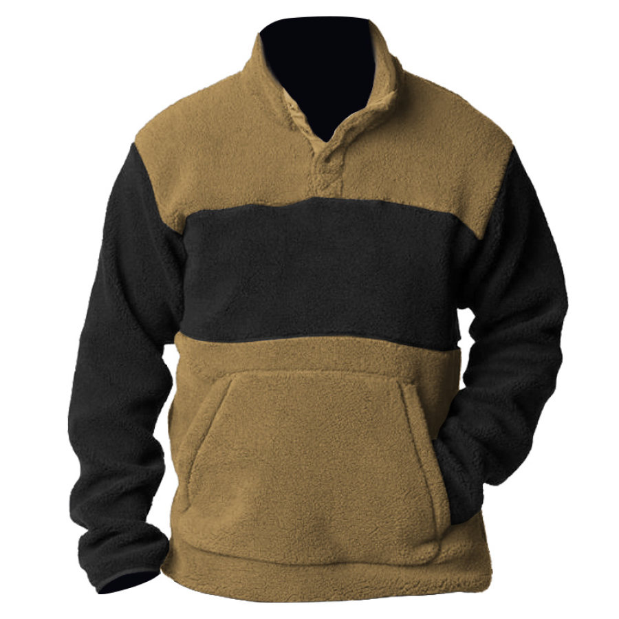 

Men's Outdoor Fleece Warm Button Sweatshirt