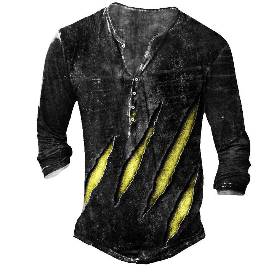 

Men's Claw Marks Henley Shirt