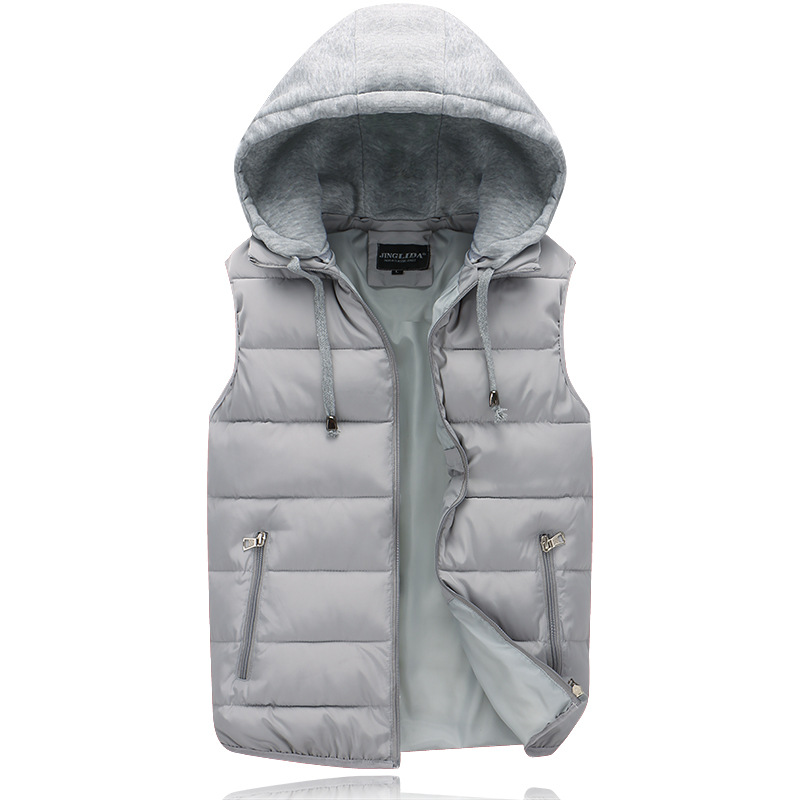 Men's Outdoor Warm Thick Chic Cotton Hooded Vest