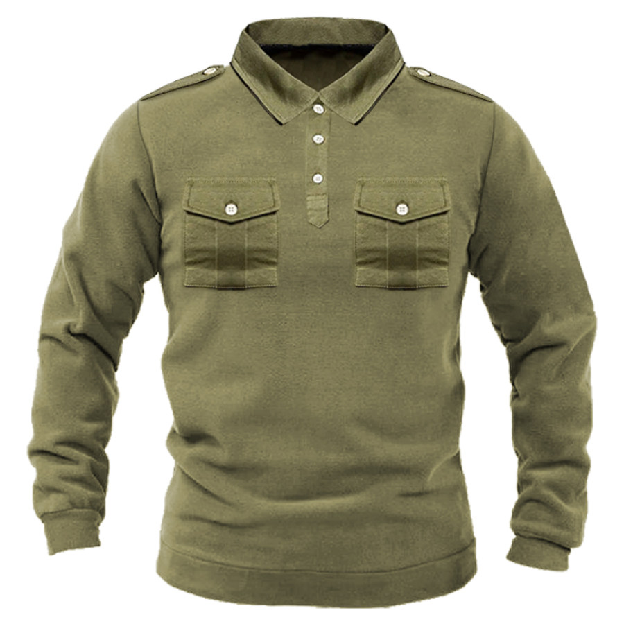 

Men's Outdoor Casual Tactical Long Sleeve Sweater