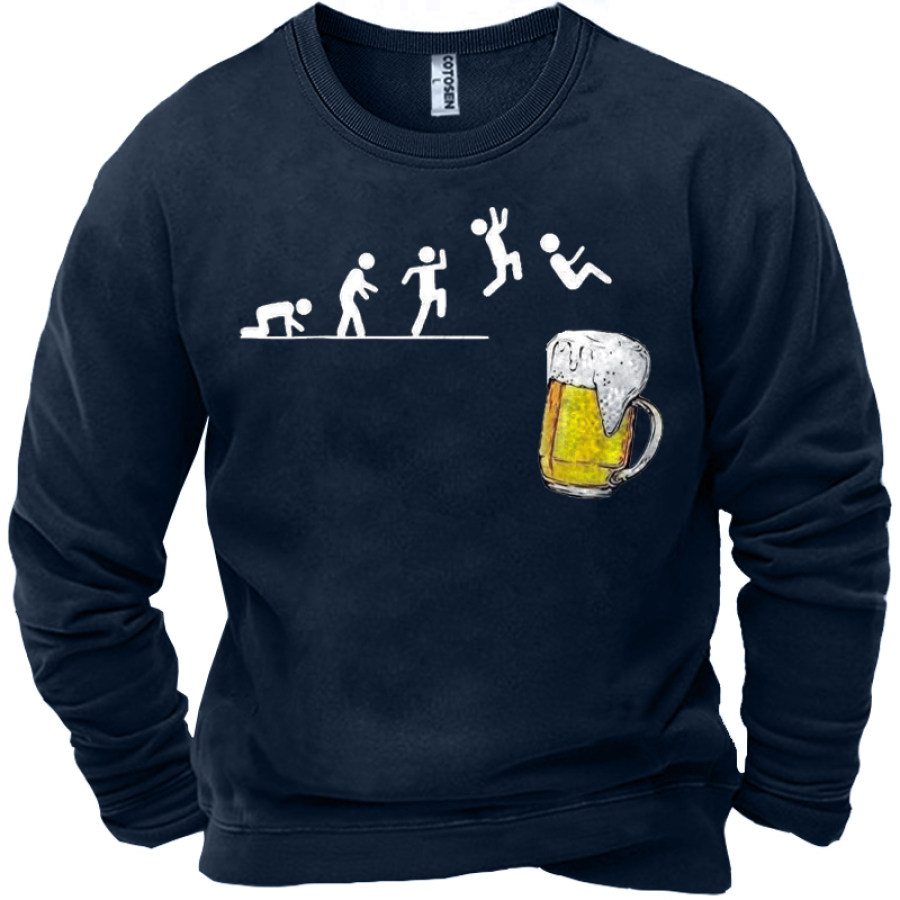 

Men's Fun Beer Graphic Print Sweatshirt