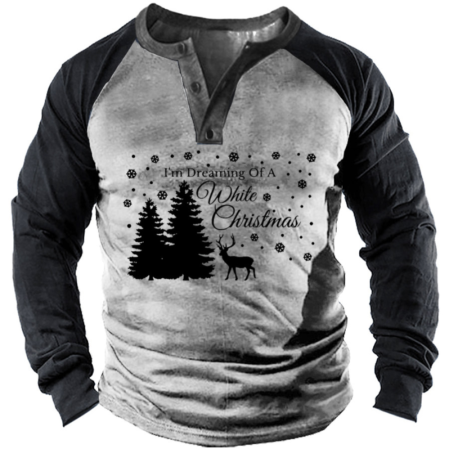 

I Am Dreaming Of A Christmas Men's Henley Shirt