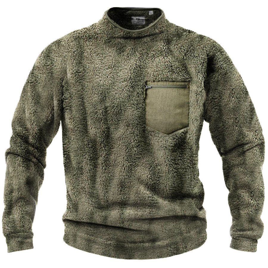 

Men's American Flag Training Fleece Winter Warm Sweatshirt