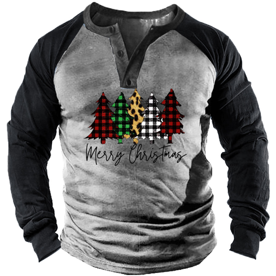 

Christmas Men's Henley Shirt