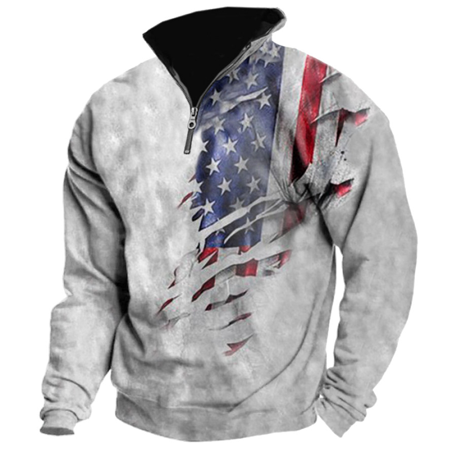 

Men's Winter American Flag Sweatshirt