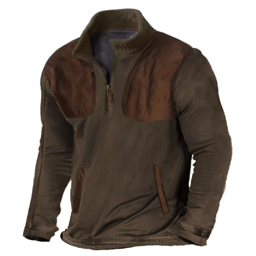 

Men's Outdoor Casual Stand Collar Long Sleeve Sweater