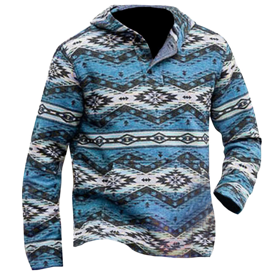 

Men's Retro Western Ethnic Printed Sweatshirt