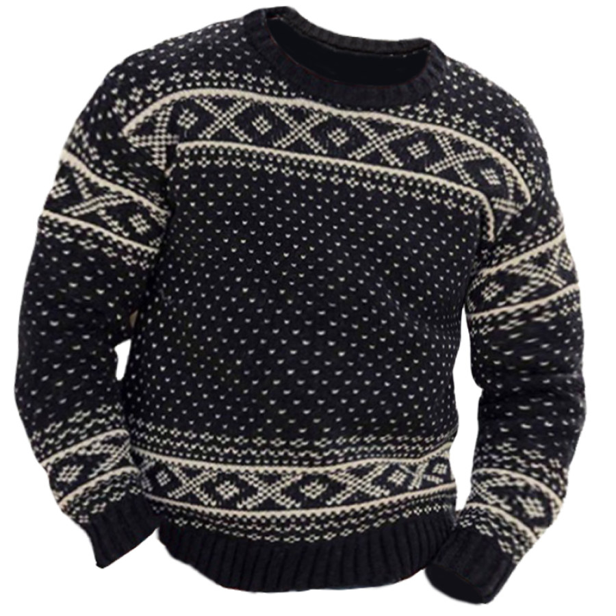 

Men's Ethnic Style Knitted Sweater