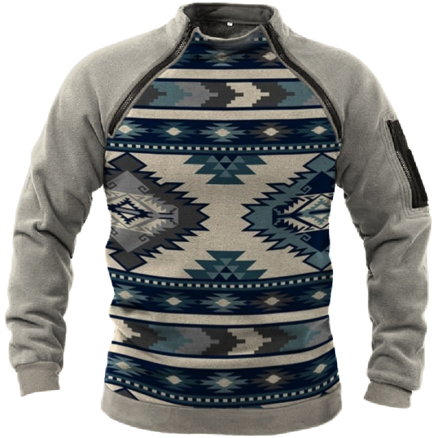 

Men's Outdoor Casual Printed Long Sleeve Sweater