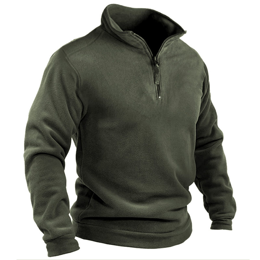 

Men's Vintage Outdoor Tactical Fleece Warm Half-Zip Sweatshirt