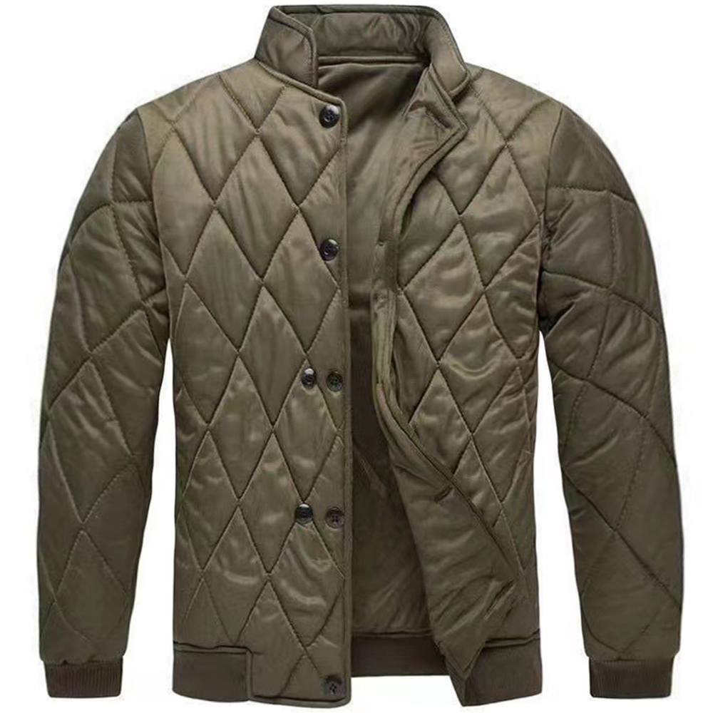 Men's Outdoor Warm Rhombus Chic Cotton Jacket