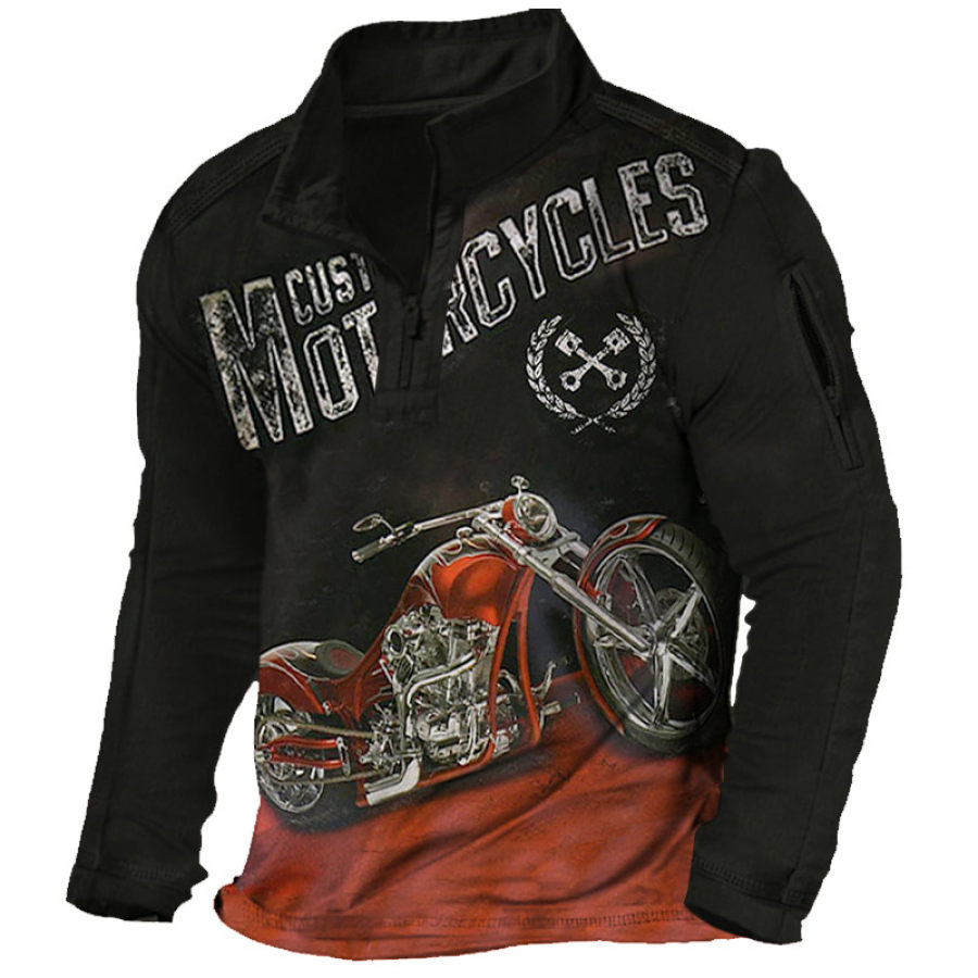 

Men's Vintage Outdoor Motorcycle Print Repair T-Shirt