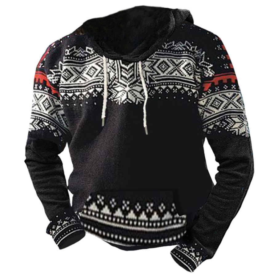 

Casual Hoodie Patch Pocket Pullover Print Men's Hoodie
