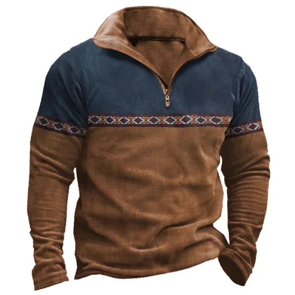 Men's Aztec Winter Sweatshirt - Kalesafe.com 
