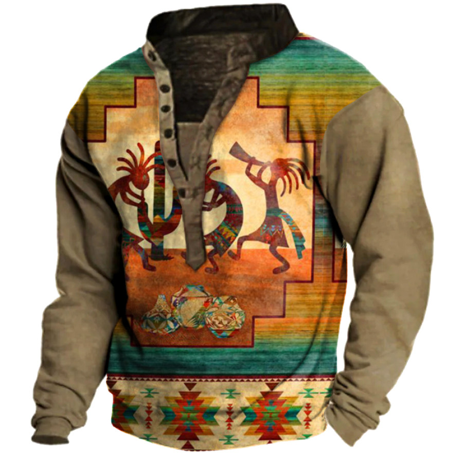 

Men's Outdoor Casual Printed Long Sleeve Sweater