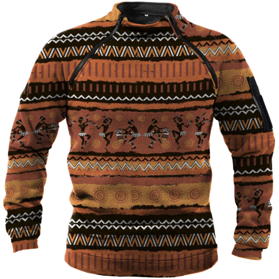 

Men's Outdoor Casual Printed Long Sleeve Sweater