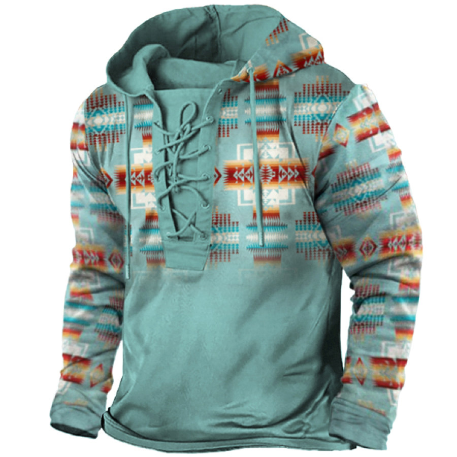 

Men's Outdoor Tribal Aboriginal Elements Printed Casual Sweatshirt