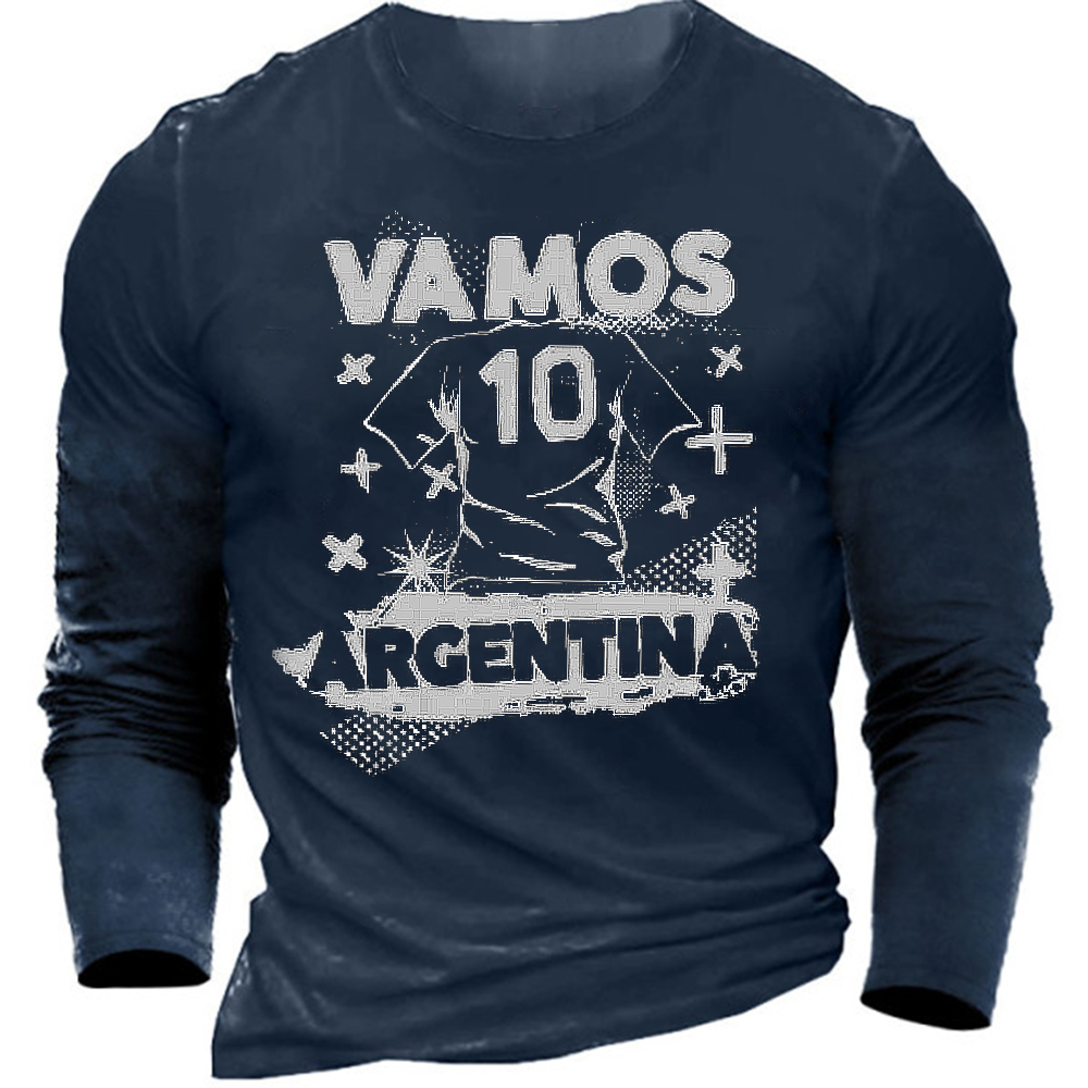 Men's Retro Grunge Argentina Chic Soccer T-shirt
