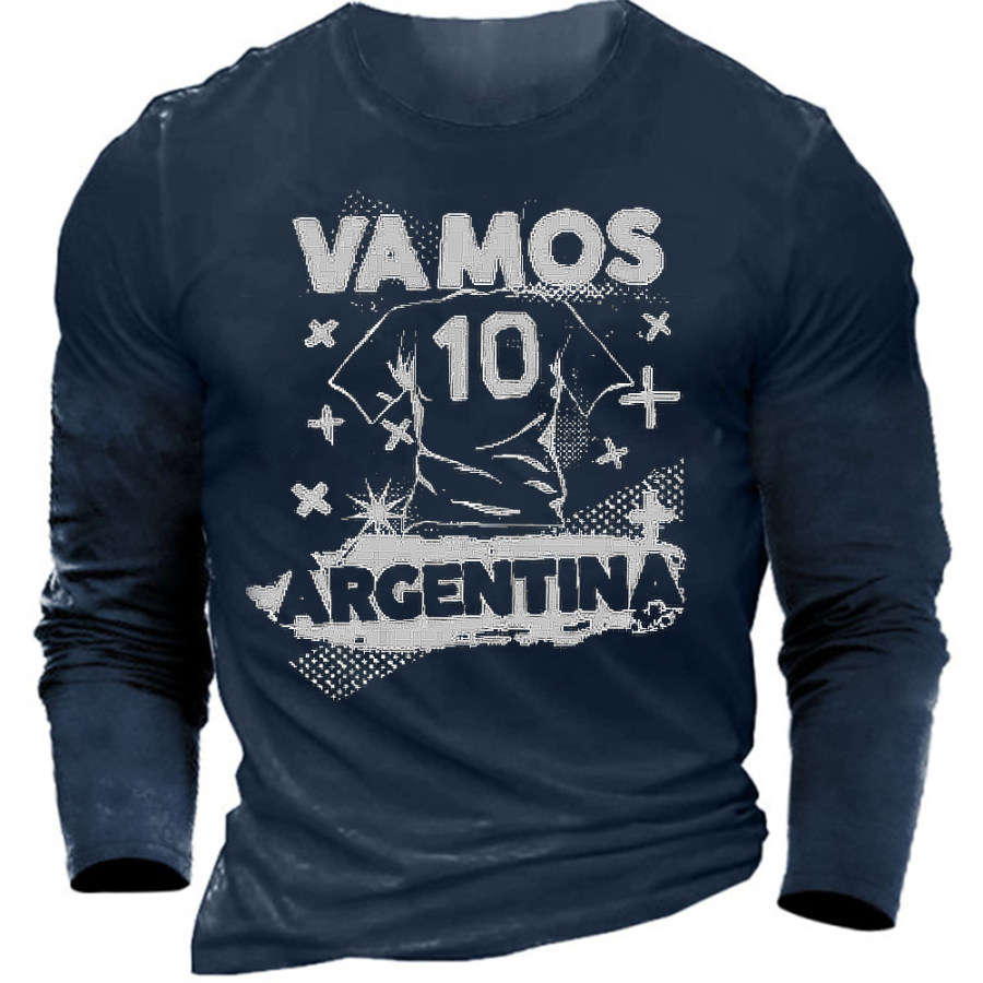 

Men's Retro Grunge Argentina Soccer T-Shirt