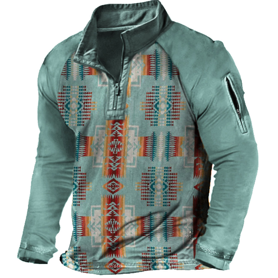 

Men's Outdoor Casual Printed Long Sleeve Sweater
