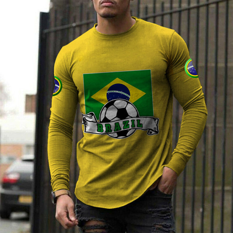 

Men's 2022 World Cup Brazil Fan Long Sleeve T-Shirt