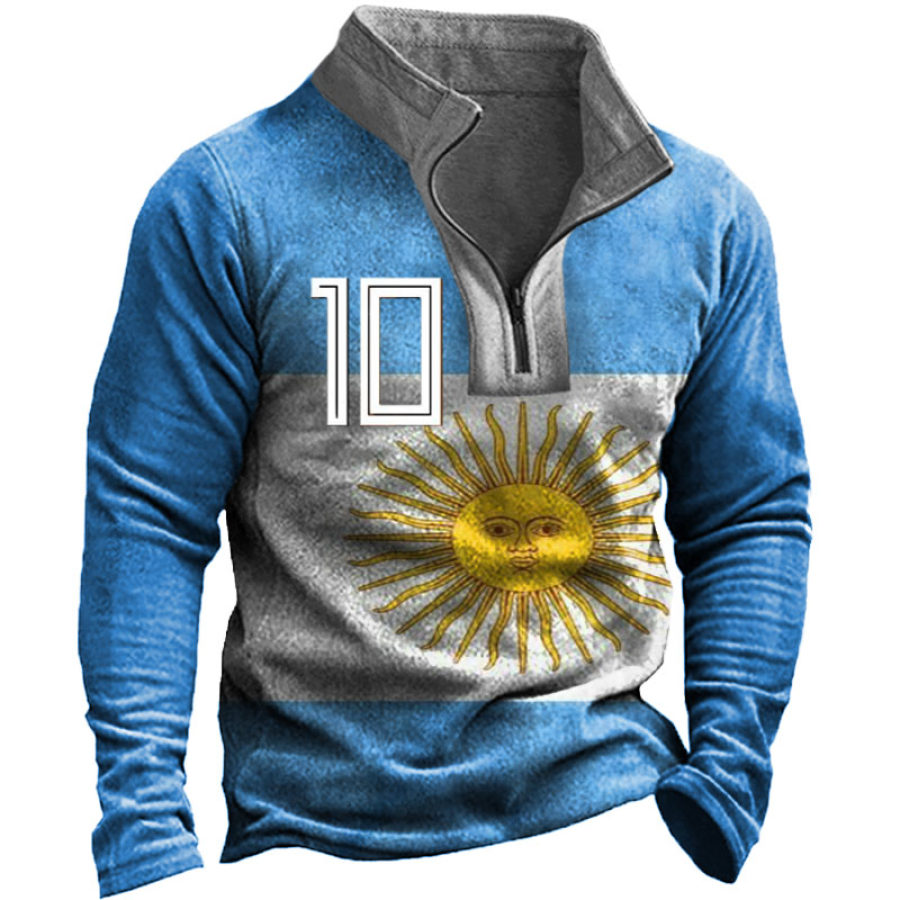 

Men's 2022 World Cup Argentina No. 10 Commemorative Long Sleeve Sweatshirt
