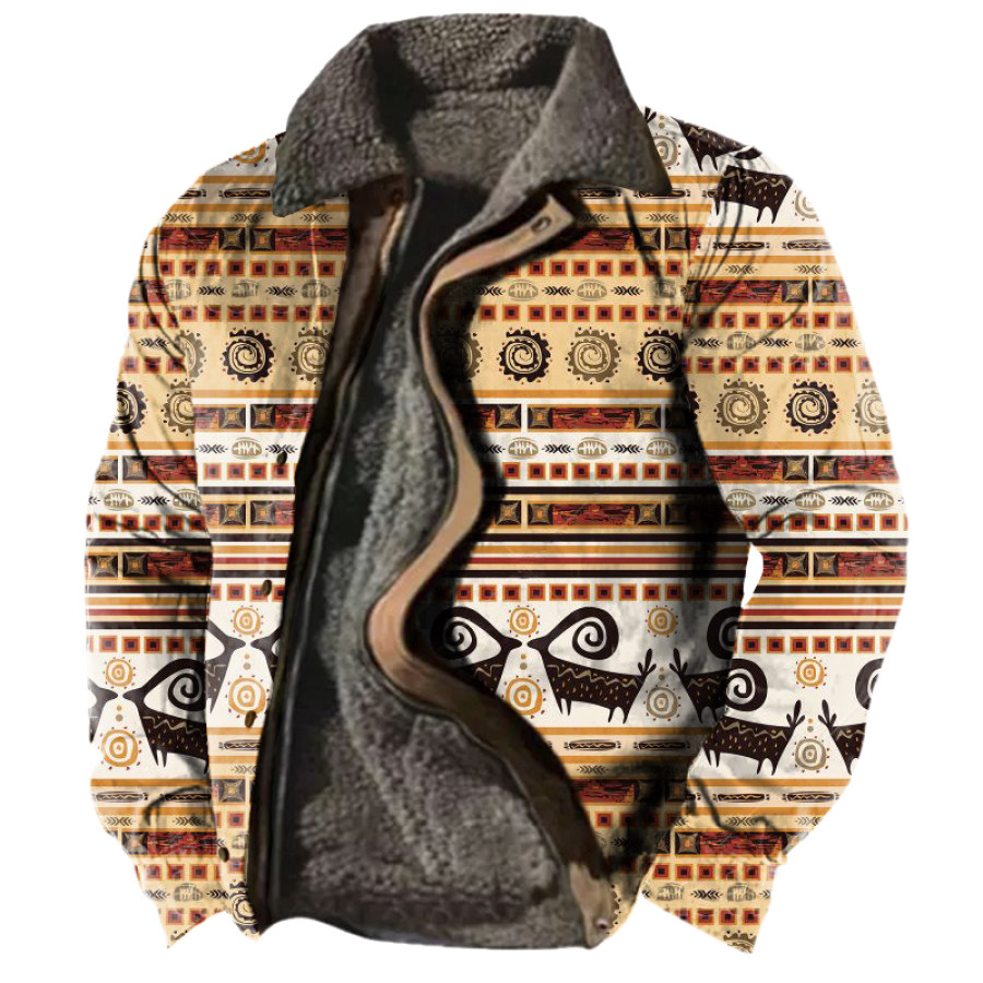 

Men's Vintage Thick Lapel Pocket Tactical Jacket