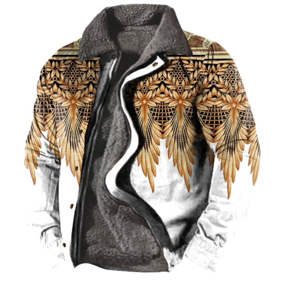 

Men's Vintage Thick Lapel Pocket Tactical Jacket