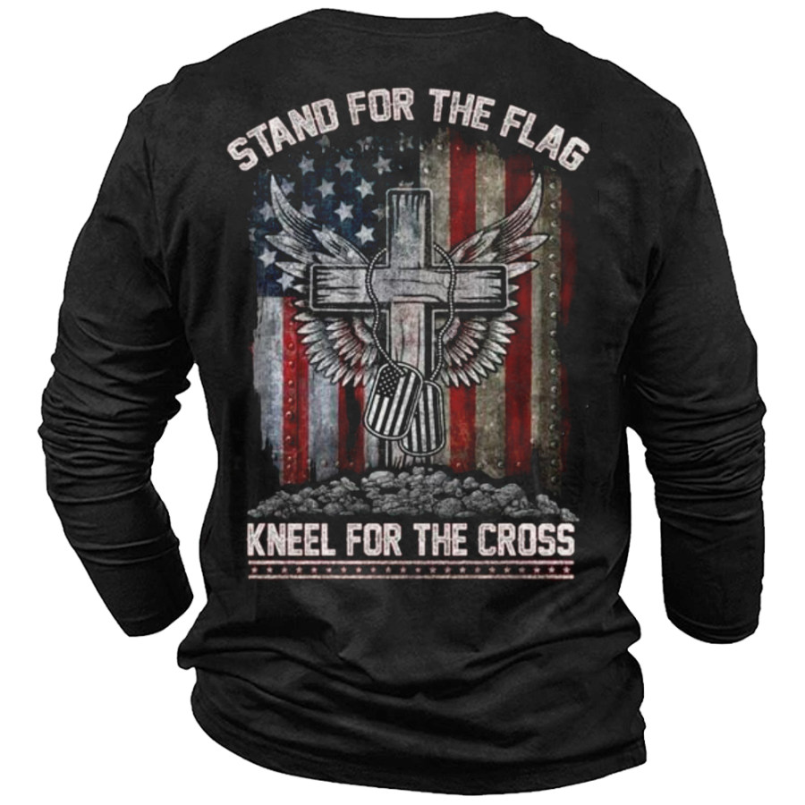 

Stand For The Flag Kneel For The Cross Men's T-Shirt