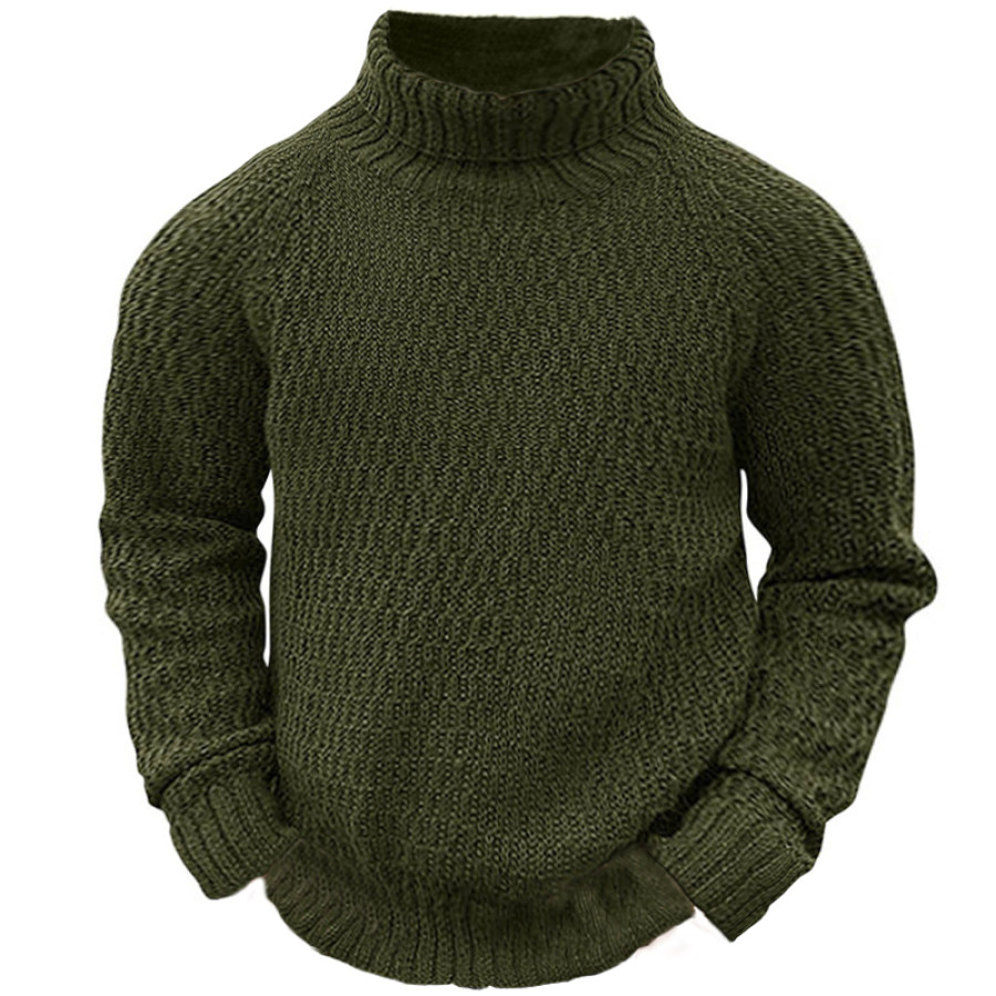 

Men's Warm Thick Jacquard Half Turtleneck Sweater