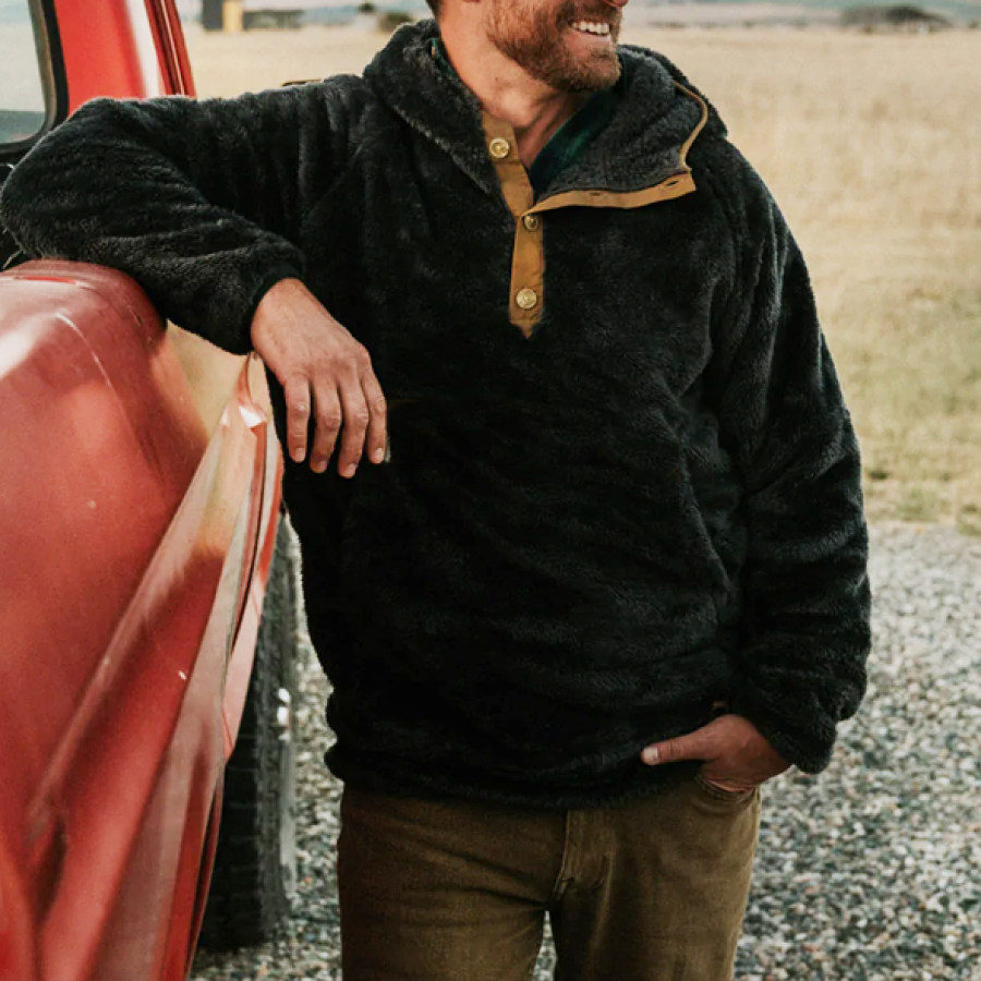 

Men's Outdoor Casual Retro Fleece Sweater