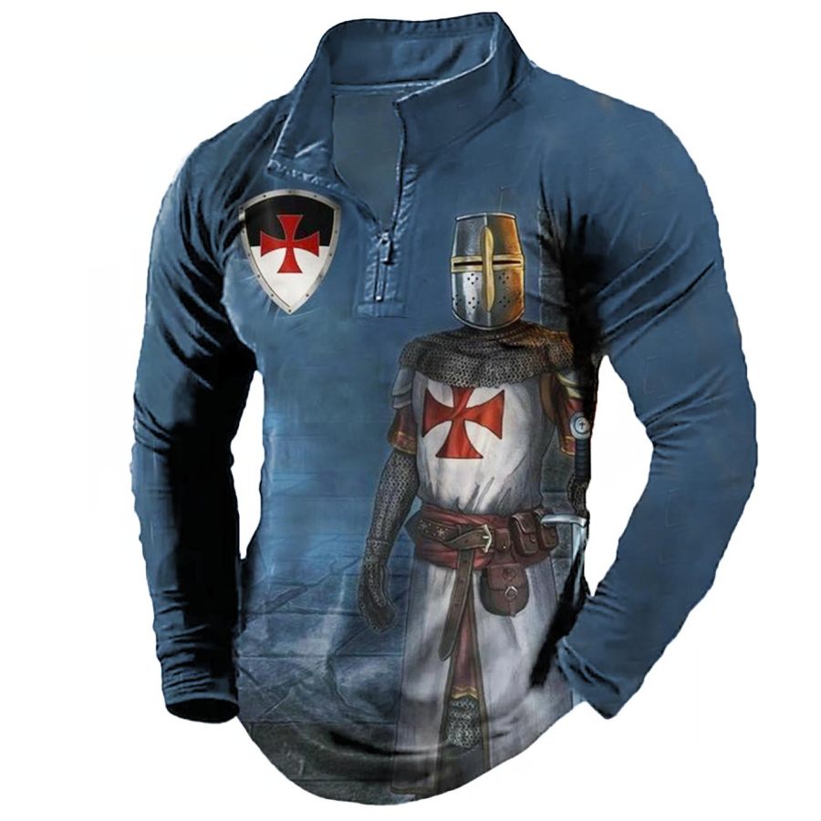 

Men's Outdoor Templar Shield Zip Long Sleeve T-Shirt