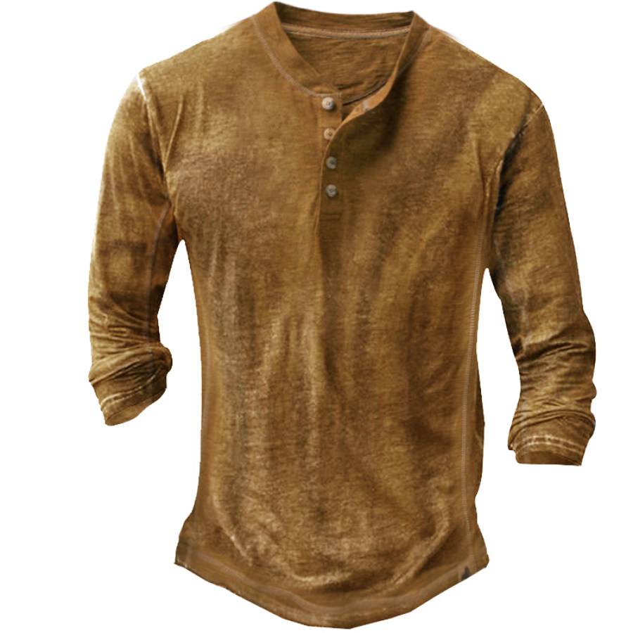 

Men's Autumn Long Sleeve Training Henley Shirt