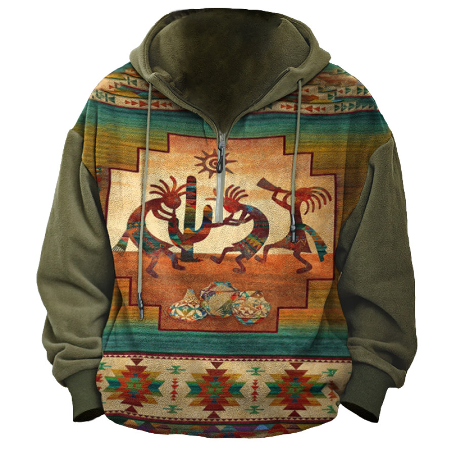 

Men's Vintage Print Hoodie