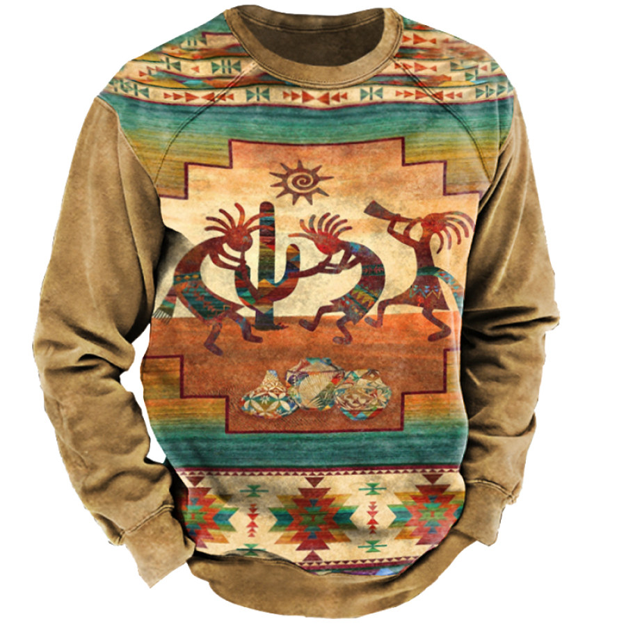 

Men's Vintage Print Sweatshirt