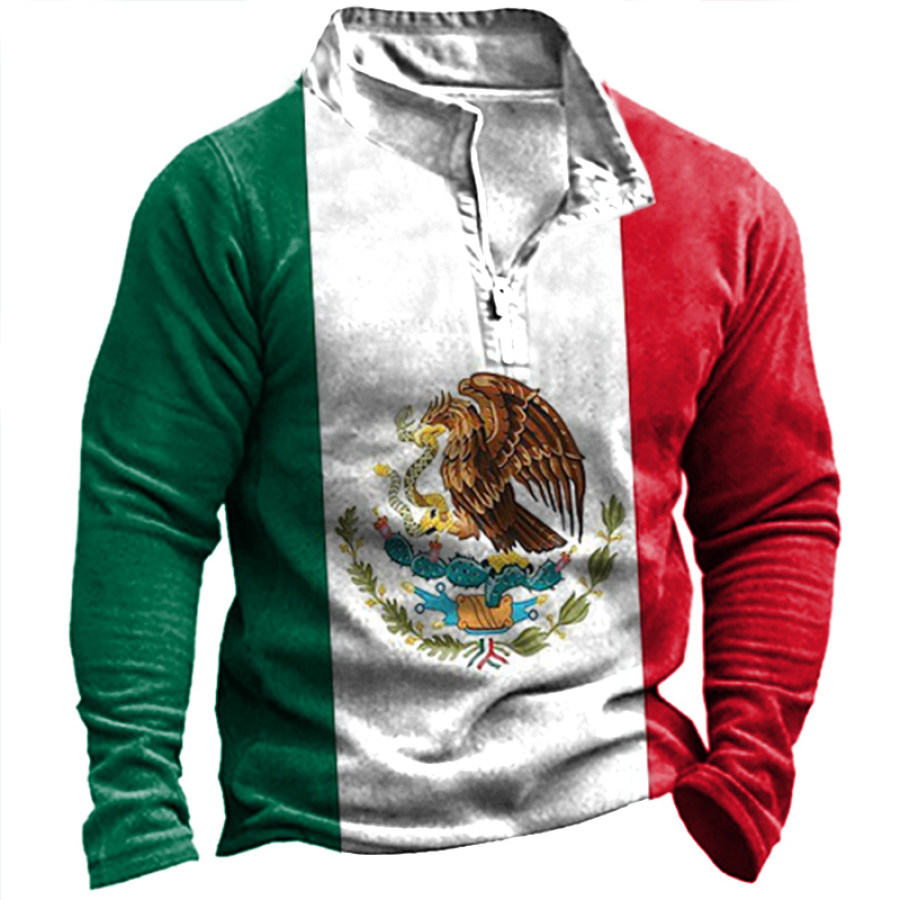 

Men's 2022 World Cup Mexico Flag Soccer Sweatshirt