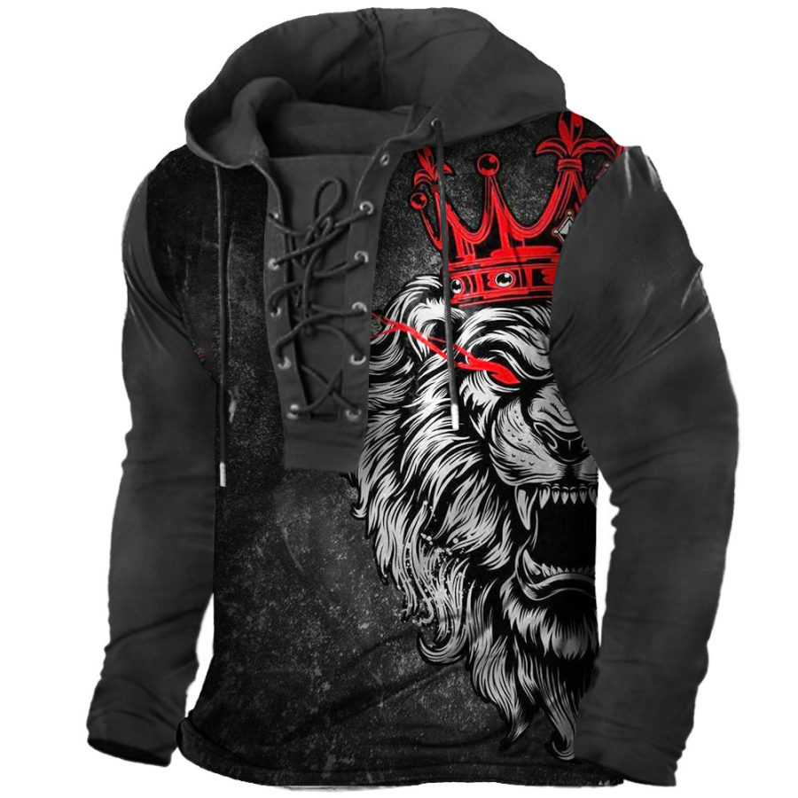 

Men's Outdoor The Lion King Lace-Up Hooded T-Shirt