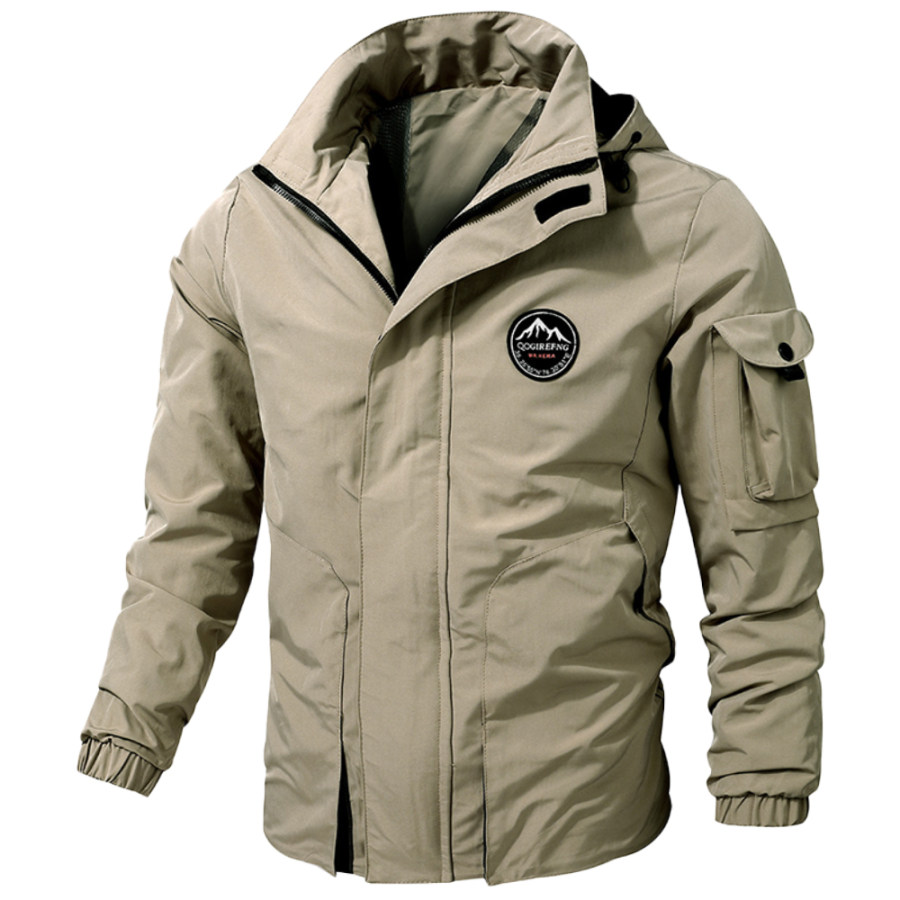 

Men's Outdoor Loose Breathable Hooded Windbreaker Jacket