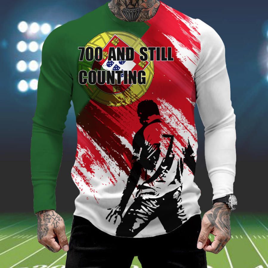 

700 And Still Counting Men's World Cup Portugal Soccer Print No. 7 Fan T-Shirt