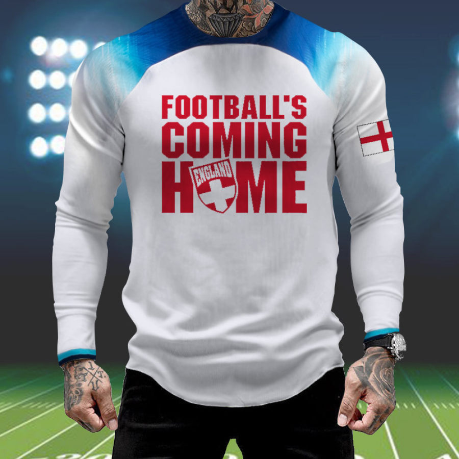 

Bring Football Home Men's World Cup England Soccer Jersey Print Fan T-Shirt