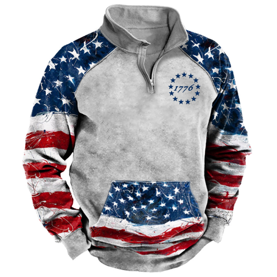 

Men's Winter American Flag Sweatshirt