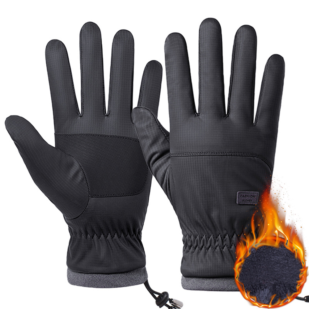 Men's Warm Fleece Non-slip Chic Outdoor Sports Windproof Gloves