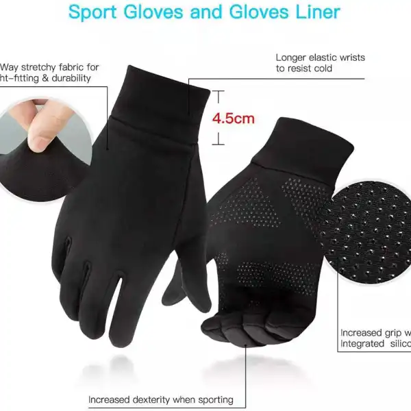 Men's Outdoor Sports Non-Slip Touch Screen Gloves - Kalesafe.com 